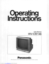 Panasonic WVCM146 - COLOR MONITOR Operating Instructions Manual
