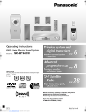 Panasonic SCHT441W - HOME THEATER Operating Instructions Manual