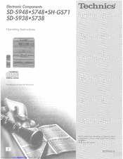 Technics DS938 - ELECTRONIC COMPONENT Operating Instructions Manual