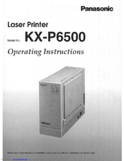 Panasonic KX-P6500 - KX-P 6500 B/W Laser Printer User Manual