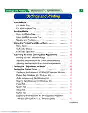 Panasonic Impresora 8415PRNT Settings Manual
