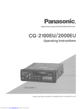 Panasonic CQ2100EU - AUTO RADIO/CASSETTE Operating Instructions Manual