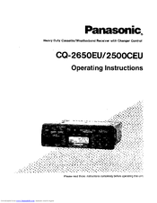 Panasonic CQ2500CEU - AUTO RADIO/CASSETTE Operating Instructions Manual