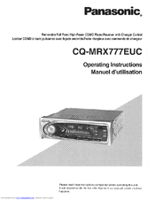 Panasonic CQ-MRX777EUC User Manual