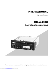 International CRW400U - AM/FM WEATHERBAND RE Operating Instructions Manual