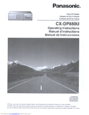 Panasonic CX-DP880U - CD Changer Operating Instructions Manual