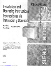 Quasar HQ2050PH Installation And Operating Instructions Manual