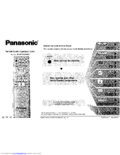 Panasonic EUR7502XB0 - REMOTE GUIDE-SAHE200K Operation Manual