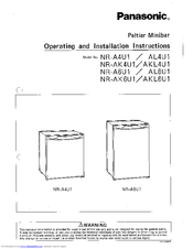 Panasonic NR-AKL6U1 Operating And Installation Instruction
