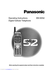 Panasonic GD-52 Operating Instructions Manual