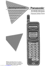 Panasonic EBH655S - CONSUMER HH CELL PHONE Operating Instructions Manual