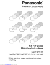 Panasonic EBH705 - HANDHELD CELLULAR PH Operating Instructions Manual