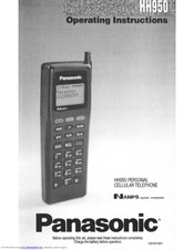 Panasonic HH950 - CELL PHONE Operating Instructions Manual