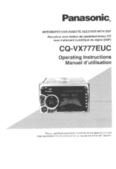 Panasonic CQVX777EUC - CD/CAS RECEIVER WITH Operating Instructions Manual