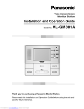 Panasonic VL-GM301A Installation And Operation Manual