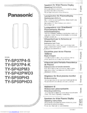 Panasonic TY-SP42PWD3W Operating Instructions Manual