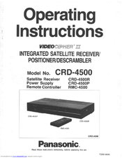 Panasonic CRD4500R - RECEIVER Operating Instructions Manual