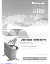 Panasonic KX-F3000 Operating Instructions Manual
