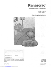 Panasonic RXDS7 - RADIO CASSETTE W/CD Operating Instructions Manual