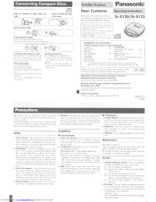 Panasonic SL-S120 Operating Instructions Manual