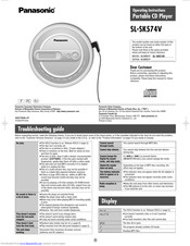 Panasonic SLSK574V - PORTABLE CD PLAYER Operating Instructions Manual