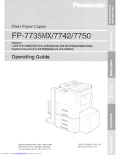 Panasonic FP-7735MX Operating Manual