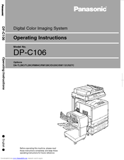 Panasonic WORKIO DP-C106 Operating Instructions Manual
