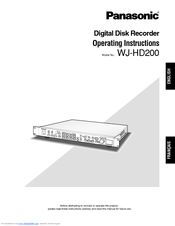 Panasonic WJ-HD200 Operating Instructions Manual