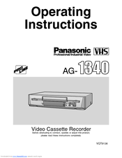 Panasonic ProLine AG-1340 Operating Instructions Manual