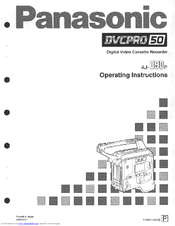 Panasonic AJ-D90P Operating Instructions Manual