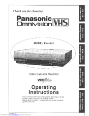 Panasonic Omnivision PV-4657 Operating Instructions Manual