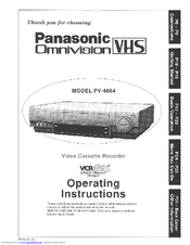 Panasonic Omnivision PV-4664 Operating Instructions Manual