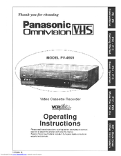 Panasonic Omnivision PV-4669 Operating Instructions Manual