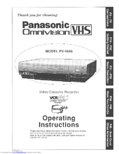 Panasonic Omnivision PV-4666 Operating Instructions Manual