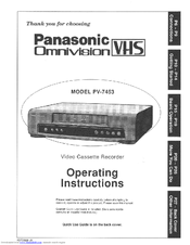 Panasonic Omnivision PV-7453 Operating Instructions Manual