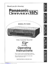 Panasonic Omnivision PV-7455S Operating Instructions Manual
