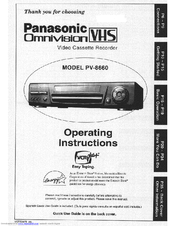 Panasonic PV-8660 Operating Instructions Manual