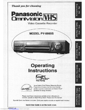 Panasonic PV-8665S Operating Instructions Manual