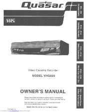 Quasar VHQ-820 User Manual