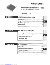 Panasonic CFVHD7220W - HARD DISK DRIVE Operating Instructions Manual