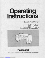 Panasonic AG-CL52 Operating Instructions Manual