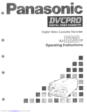 Panasonic AJD230 - DVC PRO Operating Instructions Manual