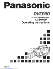 Panasonic AJ-D400E Operating Instructions Manual