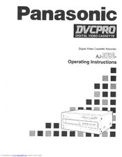 Panasonic AJD780P - 4X DVCPRO VTR Operating Instructions Manual
