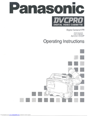 Panasonic AJD700P - DIGITAL VIDEO CAMERA Operating Instructions Manual
