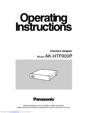 Panasonic AKHTF900P - INTERFACE ADAPTOR Operating Instructions Manual