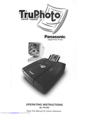 Panasonic TruPhoto AL-TA10U Operating Instructions Manual