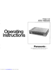 Panasonic AWHB505 - MULTIPORT HUB Operating Instructions Manual