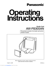Panasonic AW-PB305AN Operating Instructions Manual