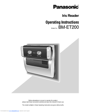 Panasonic BMET200 - IRIS RECOGNITION Operating Instructions Manual
